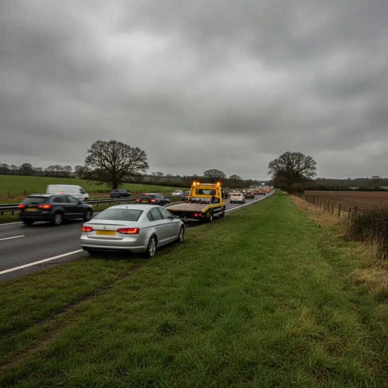Broken down on the A500 in Stoke-on-Trent