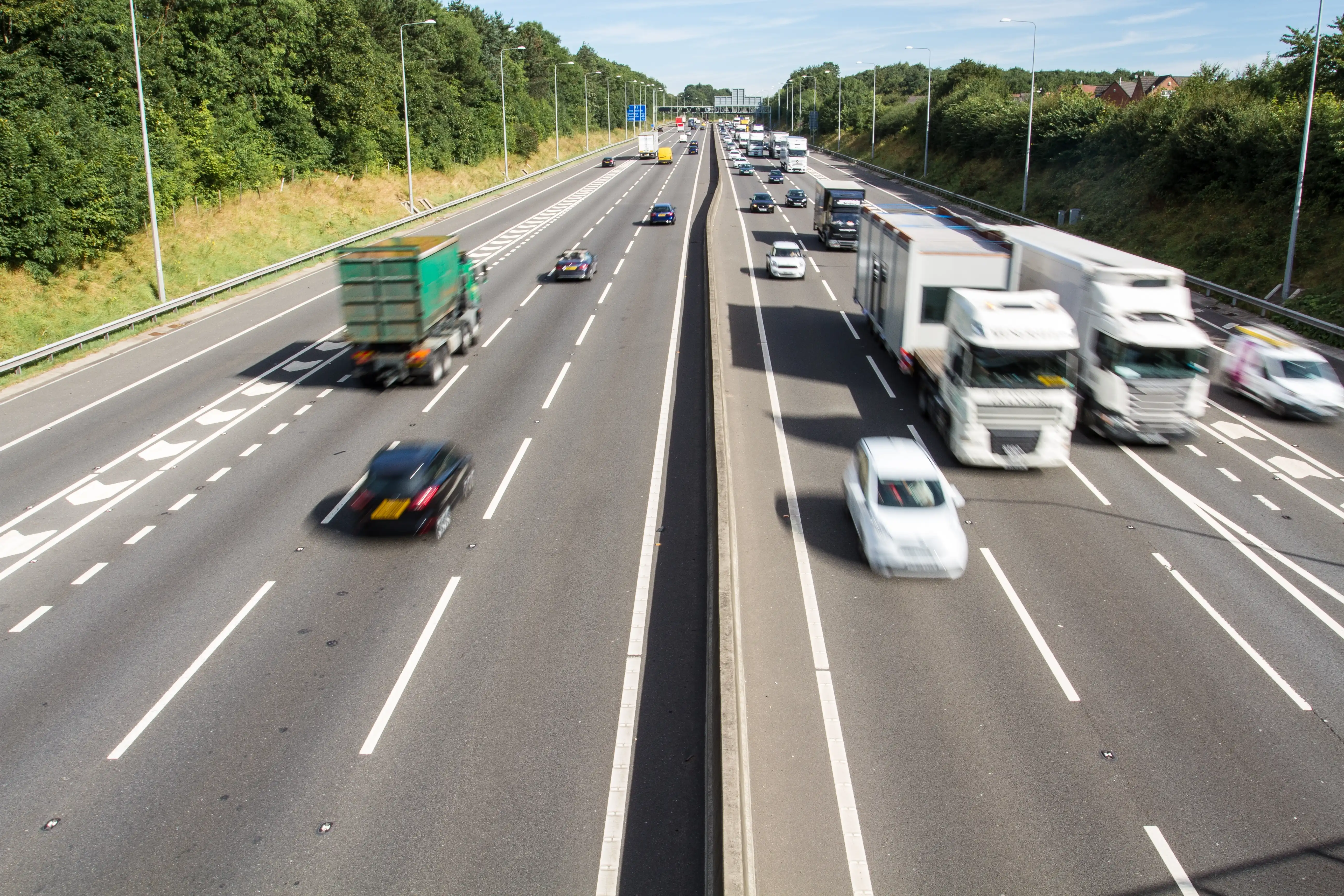 Aerial view of UK motorway network covered by Fast Track Recovery