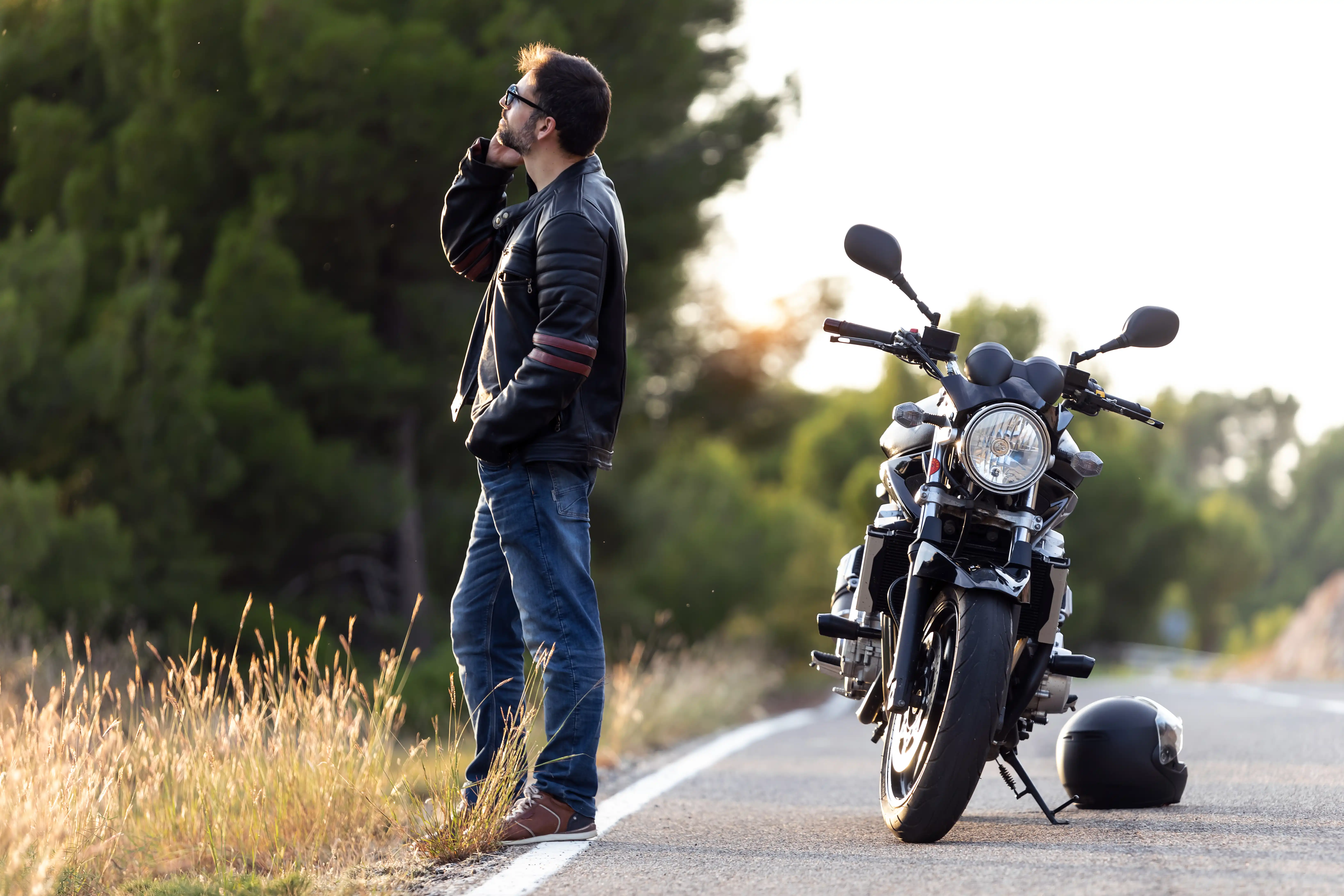 Motorcyclist on a Staffordshire road — Fast Track Recovery provides specialist motorcycle recovery